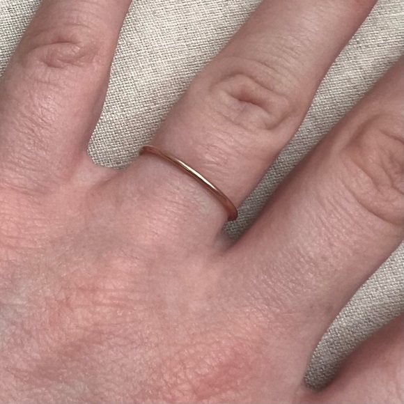 Delicate Rose Gold Wedding or Stacking Band - Picture 2 of 6